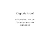 Digitale kloof Studiedienst van de Vlaamse regering 7/11/2008