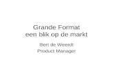 Grande Format een blik op de markt Bert de Weerdt Product Manager.