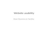 Website usability Door Dyonne en Yanthe. BC Broekhin // (onderwijs) • Herkenbaarheid: Er staat een duidelijk.