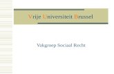 Vrije Universiteit Brussel Vakgroep Sociaal Recht