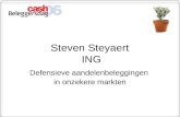 Steven Steyaert ING Defensieve aandelenbeleggingen in onzekere markten.