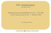 PIV masterclass 30 maart 2012 Werkgeversaansprakelijkheid en art. 7: 611 BW HR 23 maart 2012 en art. 7: 658 lid 4 BW A.H.M. van Noort.