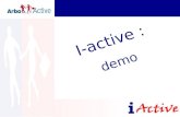 I-active : demo. Inloggen in I-active De startpagina Menubalk Snelfunctie