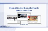 Headlines Benchmark Automotive December 2004. sheet 2 Overall Oordeel Benchmark Automotive:  24 websites (+/- > 50.000 nw auto’s)  N = 1.800 (uit MetrixLab’s.