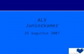 ALV Juniorkamer 25 augustus 2007. AGENDA •Doelstelling •Beleidsplan •Statutenwijziging •Website •AHA Congresbezoek •Najaarscongres NVVC •Netherlands Heart.
