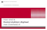 Hoe vind ik Kamerstukken digitaal met Overheid.nl Universiteitsbibliotheek - Informatiediensten.