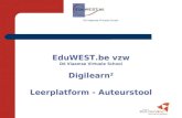 EduWEST.be vzw Dé Vlaamse Virtuele School Digilearn² Leerplatform - Auteurstool Dé Vlaamse Virtuele School.