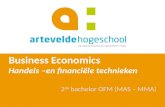 Business Economics Handels –en financiële technieken 2 de bachelor OFM (MAS – MMA)