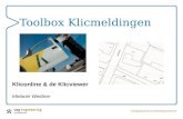 Toolbox Klicmeldingen Kliconline & de Klicviewer Melanie Weidner