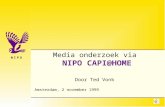 N I P ON I P O Door Ted Vonk Media onderzoek via NIPO CAPI@HOME Amsterdam, 2 november 1999.