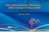 Start Netwerkschool Boxmeer - MBO College De Maasvallei Oktober 2010.