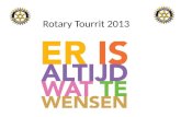 Rotary Tourrit 2013. Ik wens je Een goede gezondheid Voorspoed en geluk Een prettige verjaardag Veel vakantieplezier Veel zonneschijn.