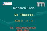 Naamvallen De Theorie Klas 2 – 3 - 4 St.-Odulphuslyceum 2010-2011 N. Hesselberth ©