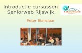 Introductie cursussen Seniorweb Rijswijk Peter Blansjaar.