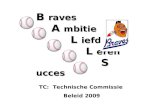 TC: Technische Commissie Beleid 2009 B raves A mbitie A mbitie L iefde L iefde L eren L eren S ucces S ucces.