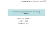 Metropoolregio Rotterdam Den Haag MRDH Bestuurlijk overleg MRDH – LDE 20 februari 2012.