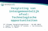 Vergisting van intergemeentelijk afval: Technologische opportuniteiten 2 de Vlaams Vergistingsforum – 19.09.2012 L. Raport, M. Bossuwé, N. Lievens, J