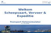 Welkom Scheepvaart, Vervoer & Expeditie Transport Ketensimulator B. J van Eldik.
