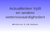 â– Prof.dr.mr. E.J.W. Heithuis Actualiteiten VpB en andere wetenswaardigheden