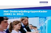 Het OnderwijsBegrippenKader (OBK) in 2013 Kennisnet ECK klantdag 14 mei 2013.