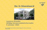 Koninklijke Nederlandse Maatschappij ter bevordering der Pharmacie De G-Standaard Leonora Grandia WINAp Geneesmiddelinformatie 8 oktober 2004.