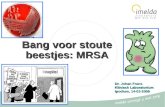 1 Bang voor stoute beestjes: MRSA Dr. Johan Frans Klinisch Laboratorium Ipodium, 14-03-2009.