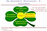 De business discussie: E-business … en de gevolgen voor strategie en bedrijfsvoering © Prof. drs. J. Arno Oosterhaven Vrije Universiteit Amsterdam Infrastructuur.