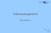 HEO –CE1 SA01 Salesmanagement Hoofdstuk 2. HEO –CE1 SA01 Agenda Feedback MK02 Doelstelling Hoofdstuk 2 Voor volgende keren.