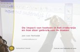 De impact van toetsen in het onderwijs en hoe daar gebruik van te maken Jan van Tartwijk j.vantartwijk@uu.nl.