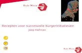 Joop Hofman Recepten voor succesvolle burgerinitiatieven.