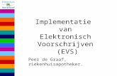 Implementatie van Elektronisch Voorschrijven (EVS) Peer de Graaf, ziekenhuisapotheker.