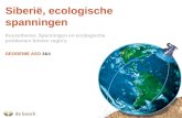 GEOGENIE ASO 3&4 Siberië, ecologische spanningen Keuzethema: Spanningen en ecologische problemen binnen regio’s.