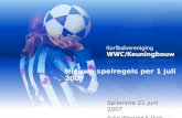 Nieuwe spelregels per 1 juli 2007 Spilersrie 21 juni 2007 Auke Wiersma & Durk Fopma.