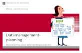 Datamanagement- planning Bibliotheek â€“ Project RDM Ondersteuning Basistraining voor informatiespecialisten