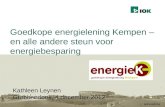 Goedkope energielening Kempen – en alle andere steun voor energiebesparing Kathleen Leynen Grobbendonk, 4 december 2012.