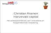 Christian Roenen Hanzevast capital Het scheepscertificaat, een innovatieve en hoogrenderende investering.