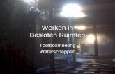 Werken in Besloten Ruimten Toolboxmeeting Waterschappen.