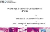 Plantinga Business Consultancy (PBC) + ENERGIE & MILIEUMANAGEMENT = PBC energie & milieu management bv.