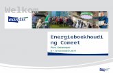 Energieboekhouding Comeet Prov. Antwerpen 8 + 10 november 2011 Welkom.