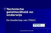 Hogeschool Gent 20 november 2008 1 Technische geletterdheid en onderwijs De boodschap van TOS21 Techniek op school voor de 21 ste eeuw.