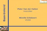Peter Van der Hallen Voorzitter Mireille Gillebeert VDAB Baan-brekend.