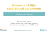 Najaarsvergadering WCP symposium 29 nov 2013 Nieuwe richtlijn colorectaal carcinoom Samenvoeging richtlijnen coloncarcinoom, rectumcarcinoom en colorectale.