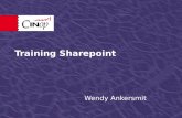 Training Sharepoint Wendy Ankersmit. Programma Introductie Verantwoordelijkheden en processen Schrijven voor het web Teksten plaatsen op Sharepoint Vervolg.