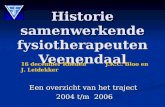 Historie samenwerkende fysiotherapeuten Veenendaal Een overzicht van het traject 2004 t/m 2006 16 december Rhenen J.K.C. Bloo en J. Leidekker.