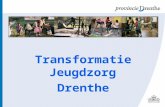 Transformatie Jeugdzorg Drenthe. Aanleiding De Drentse praktijk Transformatie jeugdzorg in Drenthe vanuit bestuurlijk perspectief  Basis: duidelijke.