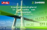 1 Kredietwaardigheid in het kader van bankkrediet DACT Treasury Beurs Noordwijk, 11 november 2011 Charles Zondag Business Associate Zanders Jan Schets.
