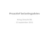 Proactief belastingadvies Kring Utrecht RB 13 september 2011.