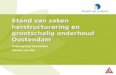 Stand van zaken herstructurering en grootschalig onderhoud Oostendam Projectgroep Oostendam Katrien van Gils.