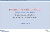 Trainer B Voetbal (UEFA B) - Algemeen Gedeelte - Trainingsmethodiek – Plannen en periodiseren1 Trainer B Voetbal (UEFA B) Algemeen Gedeelte Trainingsmethodiek.