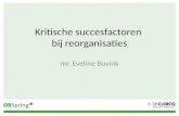 Kritische succesfactoren bij reorganisaties mr. Eveline Buyink.